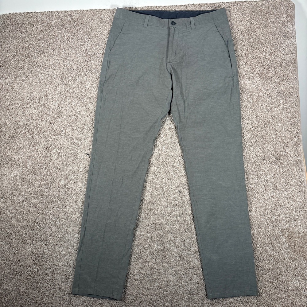 Vuori Meta Pant Charcoal Grey Slim Fit Technical Chino Mens 32 V431